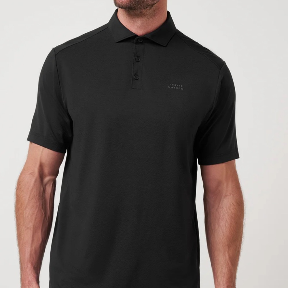 Travis Mathew Heater Pro Polo Black NWT